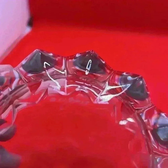 Vintage Swedish Orrefors Crystal Fleur Bowl by Jan Johansson, SIGNED!! - Picture 3 of 3